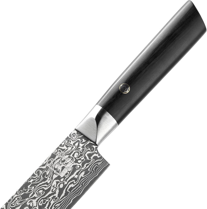 zayiko Black Edition Damastmesser kleines Santoku Messer 13,00 cm Klinge extrem scharf aus 67 Lagen
