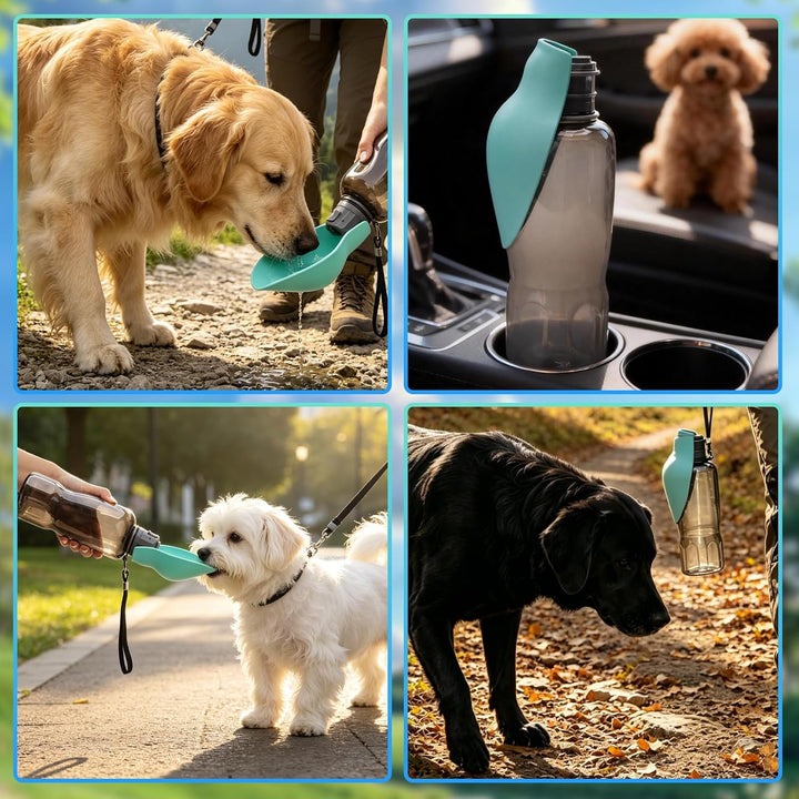 Hundetrinkflasche für unterwegs, Trinkflasche Hunde für Unterwegs | 800ML Trinkflasche Hunde Unterwe