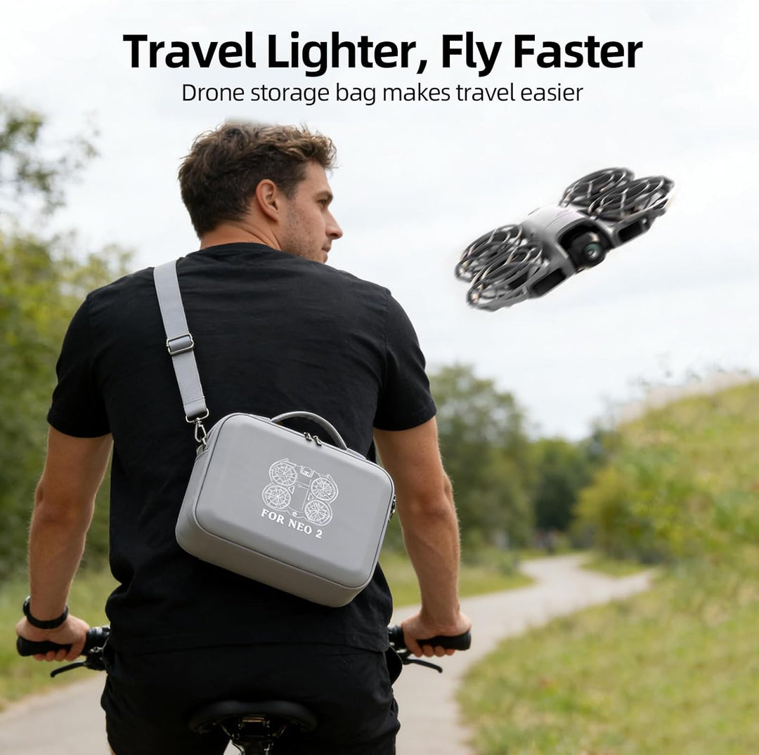 Tasche DJI Neo2 Drohne,Carrying Case für DJI Neo2 mit 2 Akkus,Ladestation,Neo 2 kleine Tragetasche m