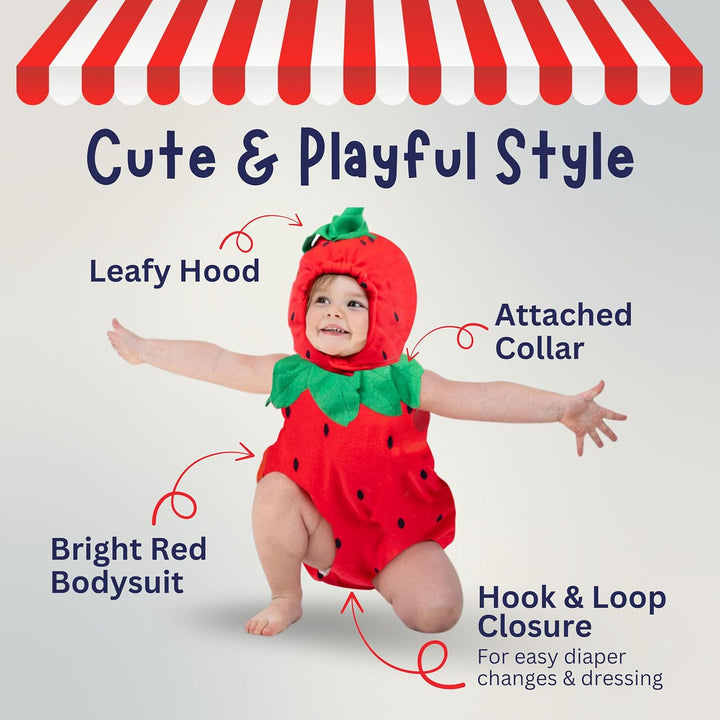 Dress Up America Süsses Baby-Erdbeer-Kostüm 6-12 Monate (Gewicht: 7-95 kg Höhe: 61-71 cm), 6-12 Mona