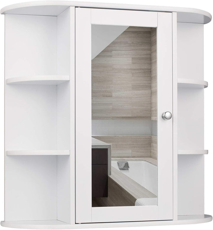 EUGAD Spiegelschrank für Badzimmer Hängeschrank Badschrank Spiegel mit Ablage Schminkschrank aus Hol