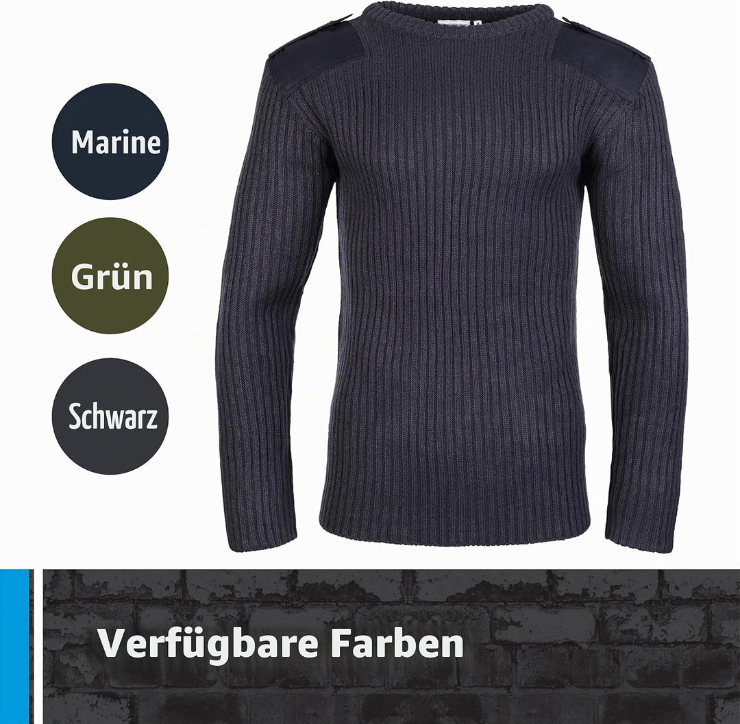 Fort Herren Combat Pullover mit Rundhalsausschnitt, Marineblau, M M Marineblau, M Marineblau