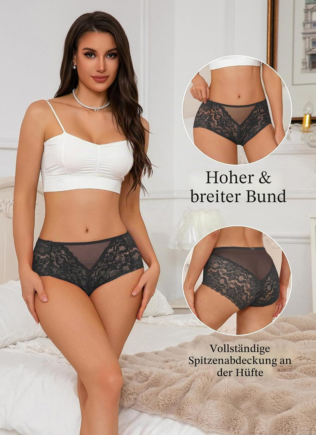 Unterhosen Damen Spitze Damen Slips Mehrpack Schlüpfer Damen Slips Unterhosen Damen Taillenslips Gro