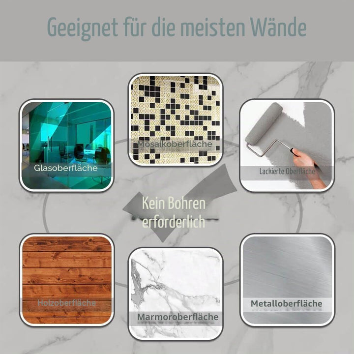 Mintime Rahmenlose 3D DIY Wanduhr XXL Stumm Spiegel Aufkleber Home Office Schule Dekoration (Schwarz
