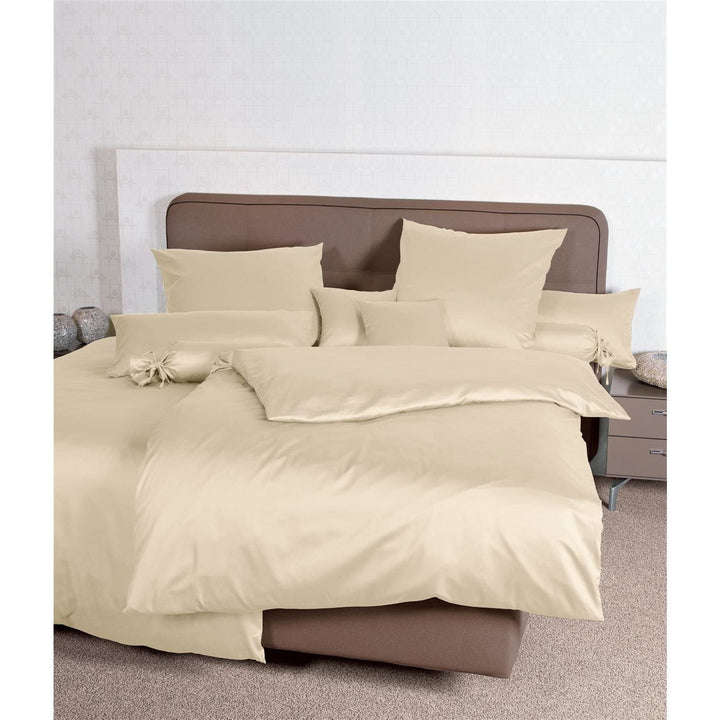 Janine Mako Satin Bettwäsche Uni Colors 240 x 220 cm Creme 240 cm x 220 cm Creme, 240 cm x 220 cm Cr