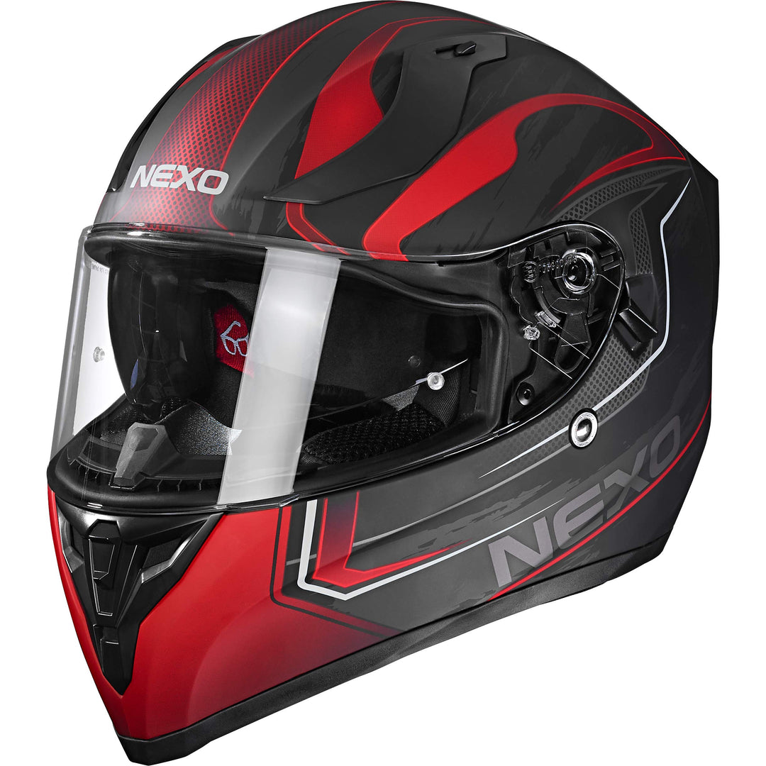 Nexo Integralhelm Sport II – Kratzfeste Visierung – Thermoplast – Belüftung Orange M, Orange M