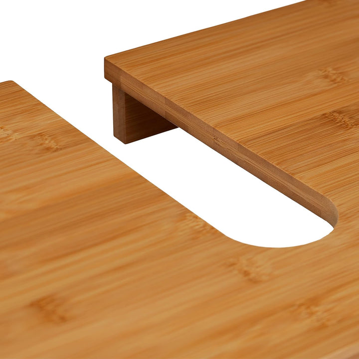 Relaxdays Waschbeckenunterschrank LAMELL, 2 Türen, Waschbecken & Waschtisch, Bambus & MDF, HBT: 60 x