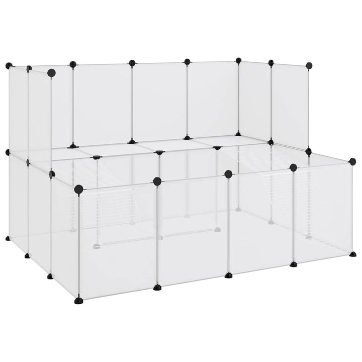 Tidyard Kleintierkäfig Haustierkäfig Transparent 143 x 107 x 93 cm (L x B x H),PP (Polypropylen), St