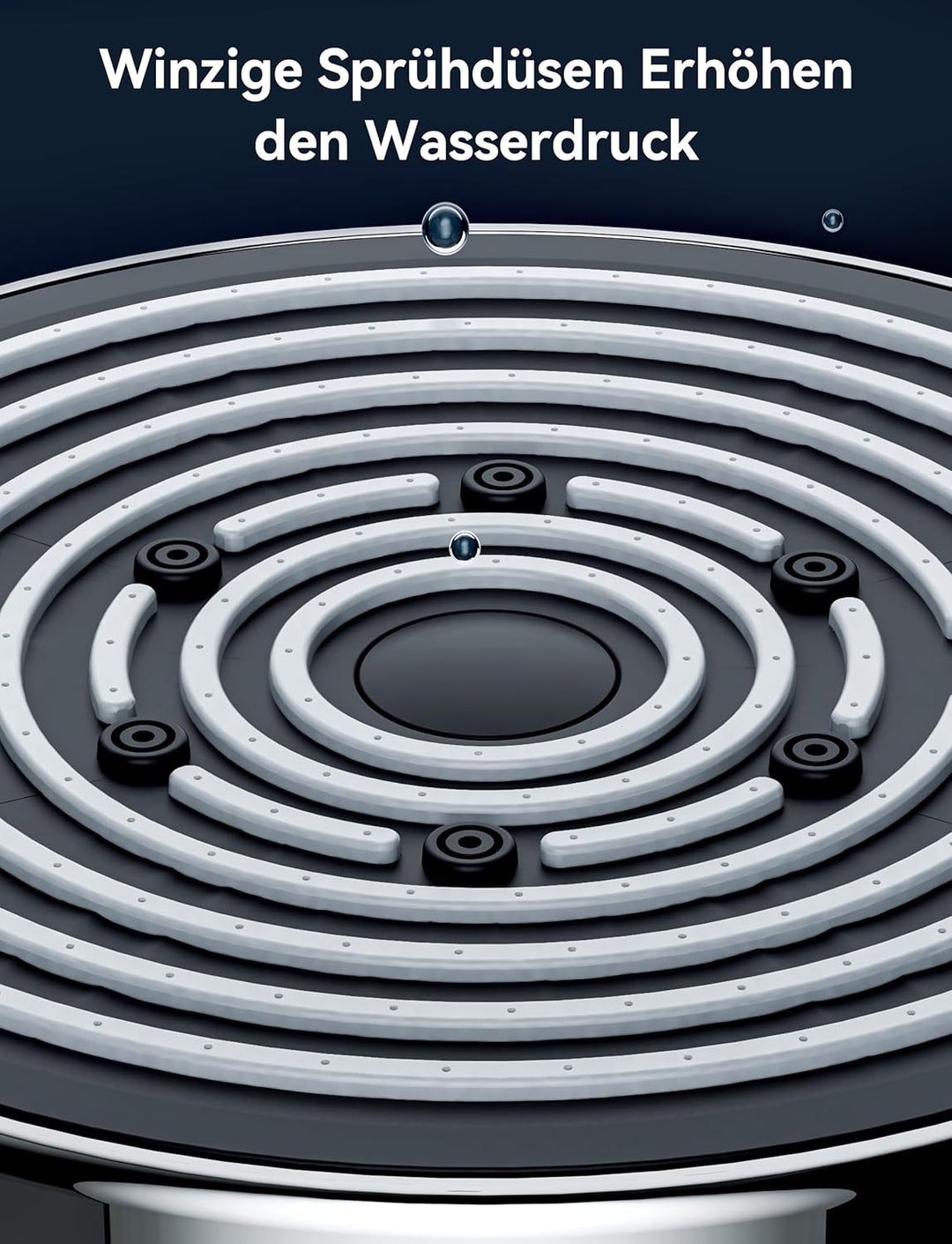 Magichome Duschkopf Gross, 5 Strahlarten Hochdruck Duschkopf Wassersparend, Handbrause Druckerhöhend