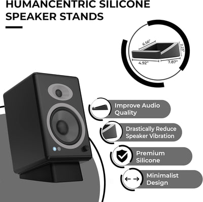 HumanCentric Desktop-Lautsprecherständer mit Keilabsatz, Schreibtisch-Lautsprecherständer für kleine