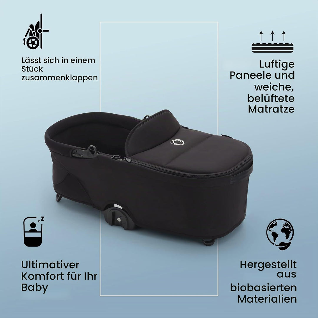 Bugaboo Dragonfly Liegewanne mit Lüftungsfenstern, einhändig faltbar in jeder Position, kompatibel m