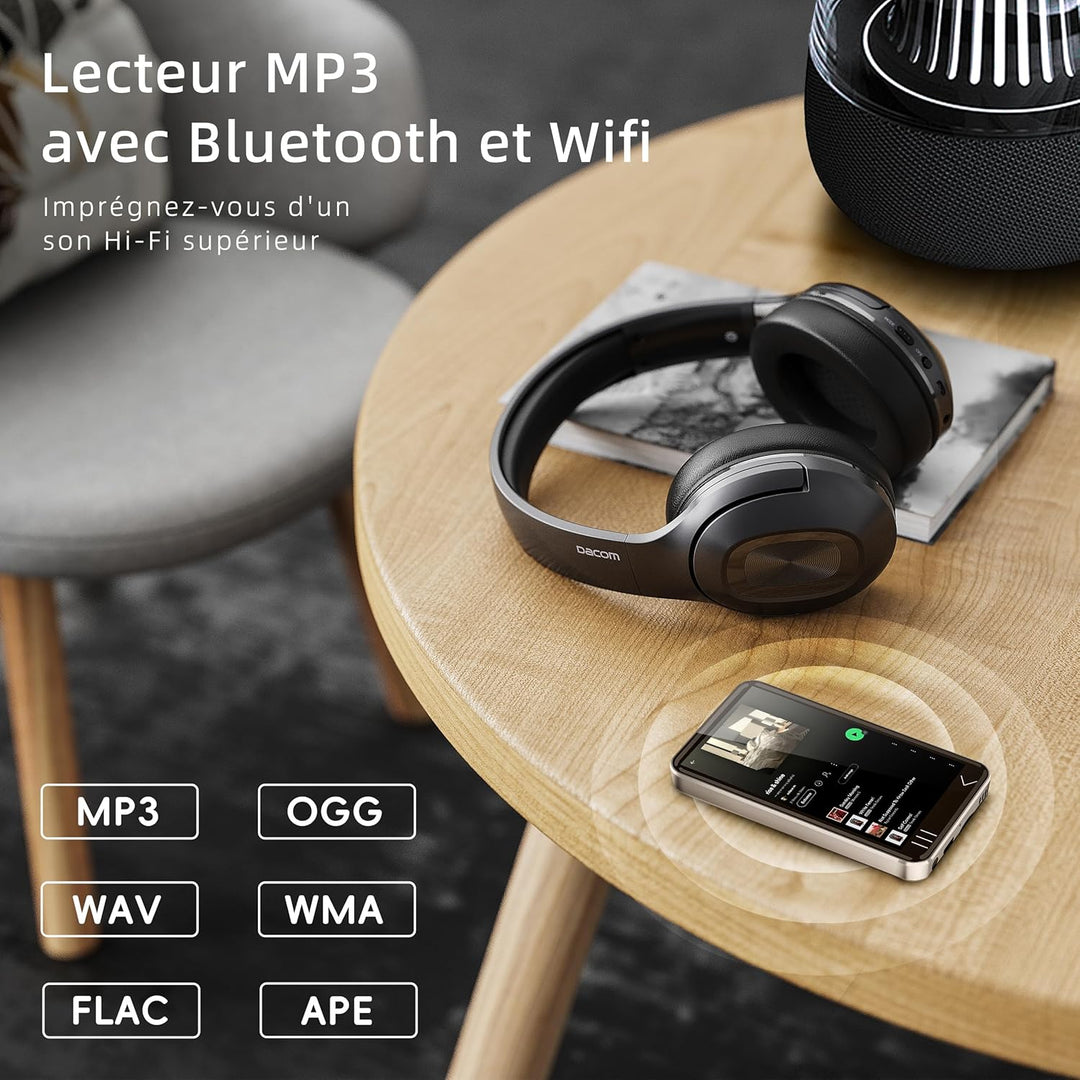 HIFI WALKER G7 MP3-Player mit Bluetooth & WLAN, Android 13, 144 GB Speicher, 3 GB RAM, 4-Zoll HD-Tou