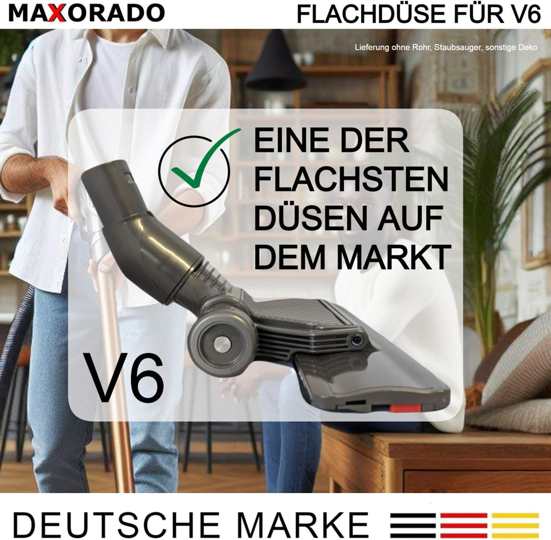 Flachdüse Flache Düse Bodendüse für Dyson V6 DC59 DC61 DC62 DC74 DC23T2 DC29 DC66 DC33c Staubsauger