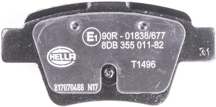 HELLA PAGID 8DB 355 011-821 Bremsbelagsatz - T1496 - Dicke/Stärke: 17.6mm - Bremssystem: Bosch - nic