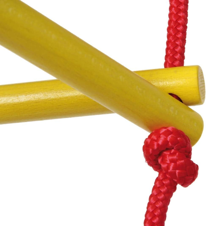 Hess Holzspielzeug 31107 - Strickleiter aus Holz, dreieckig, handgefertigt, für Kinder ab 3 Jahren,