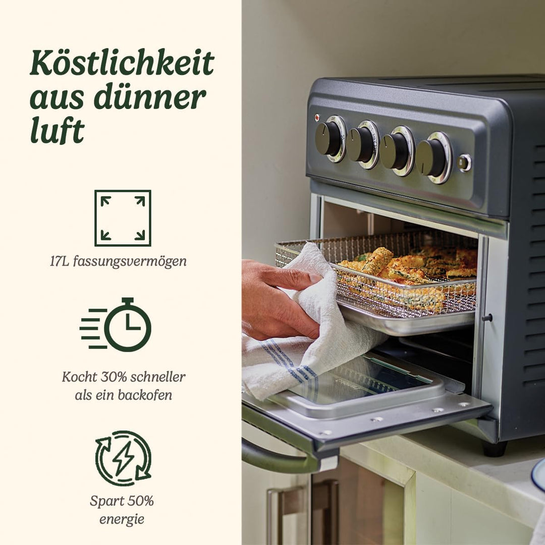 Cuisinart Air Fryer Minibackofen, 7-in-1 Funktion: Heissluftfritteuse, Backofen, Grill, Toaster, War