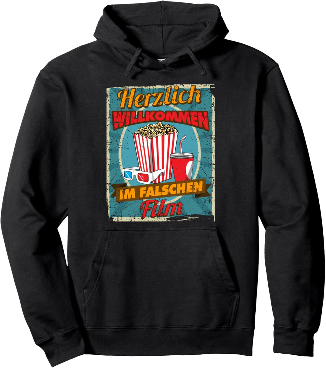 Herzlich Willkommen Im Falschen Film - Kino Theater Geschenk Pullover Hoodie