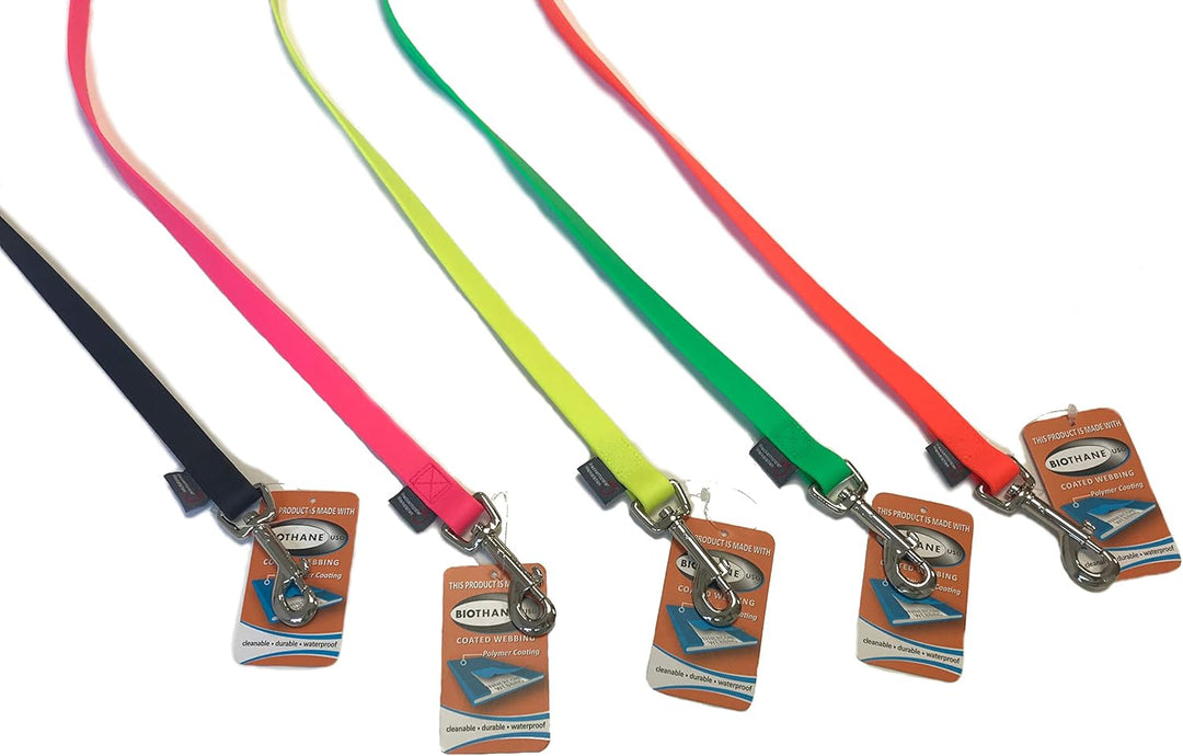 BioThane® Schleppleine/Pferde-Longe genäht, 10m/19mm, mit Handschlaufe, Neonpink, neonpink