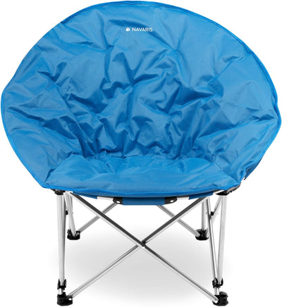 Navaris Moon Chair Faltsessel rund - XXL Camping Stuhl Outdoor Klappstuhl - Campingstuhl mit Tasche