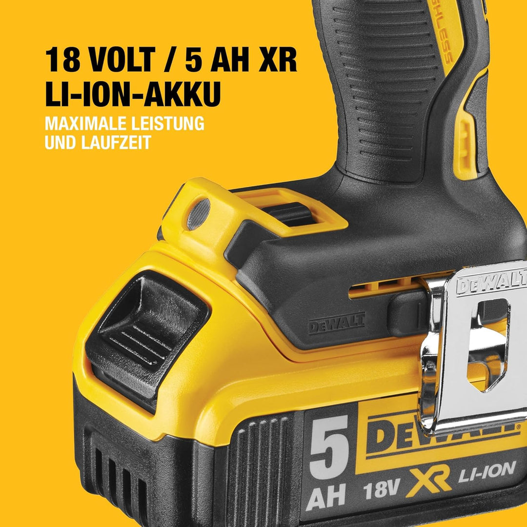 Dewalt 18 Volt Akku Schlagbohrschrauber DCD796P2 (Bürstenloser Motor, 2-Gang Vollmetallgetriebe, max