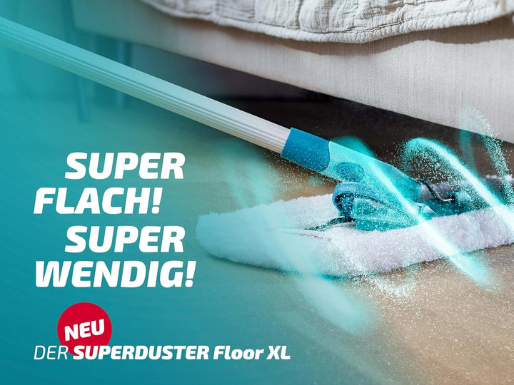 Leifheit SUPERDUSTER Floor XL, waschbarer Staubbezug für Böden, Staubwischer Boden mit Mikrofaser Be