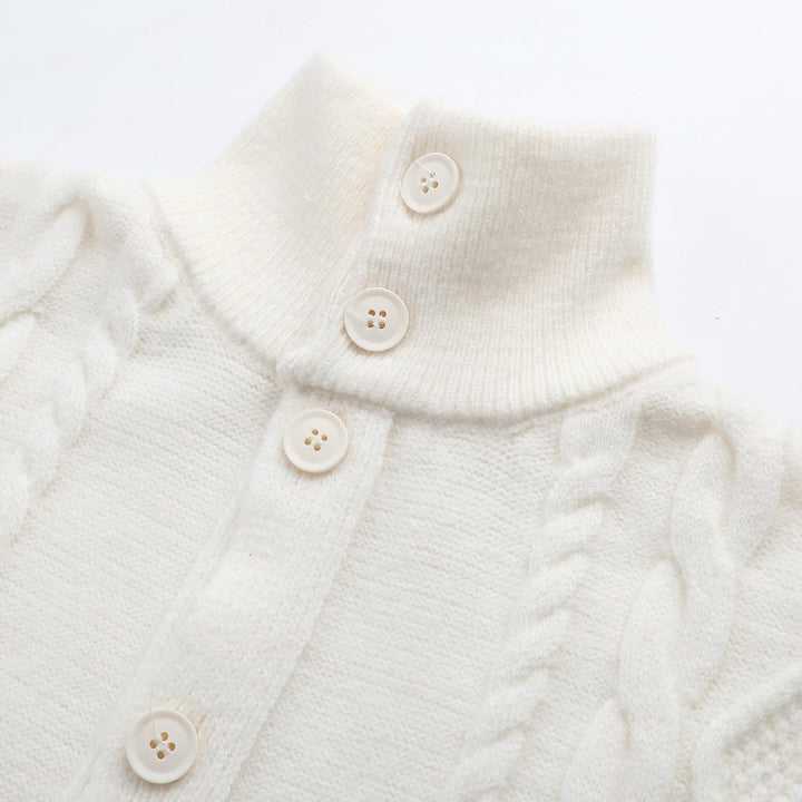 Pullover für Herren Rollkragen Strickjacke Strickpullover Gestrickte Knöpfe Twisted Thermal Langarm