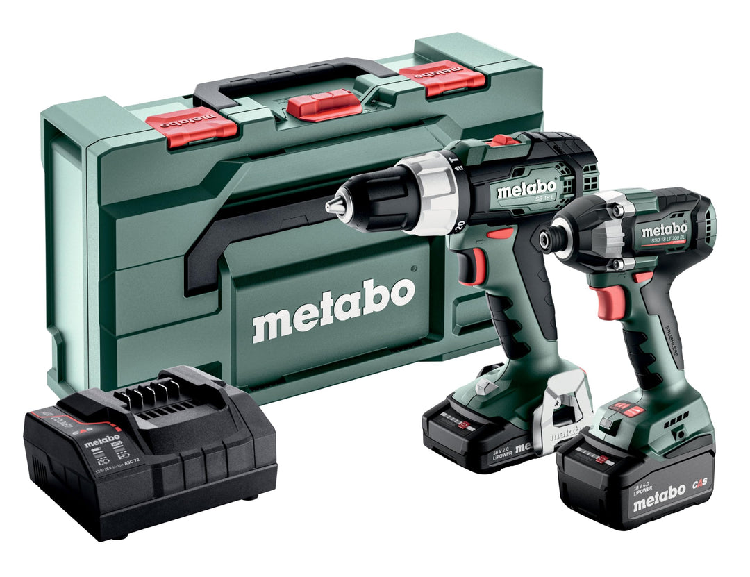 Metabo Combo Set 2.8.6 18V Akku-Maschinen im Set 18V (Maschinenset in metaBOX, Schlagbohrschrauber,