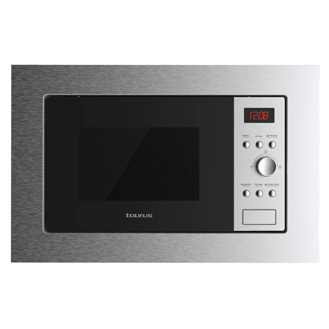 Taurus MO20IXD Digitale Einbau-Mikrowelle, 20 l, 800 W, Grill 1000 W, 5 Leistungsstufen, Schnellstar