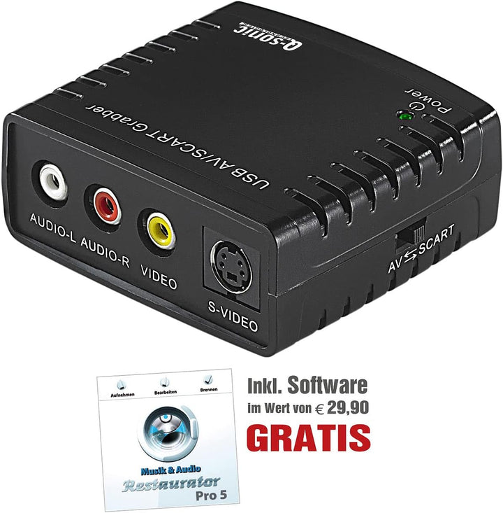 Q-Sonic VHS Digitalisierer: USB-Video-Grabber VG-310 zum Video-Digitalisieren (Video Converter, Vide
