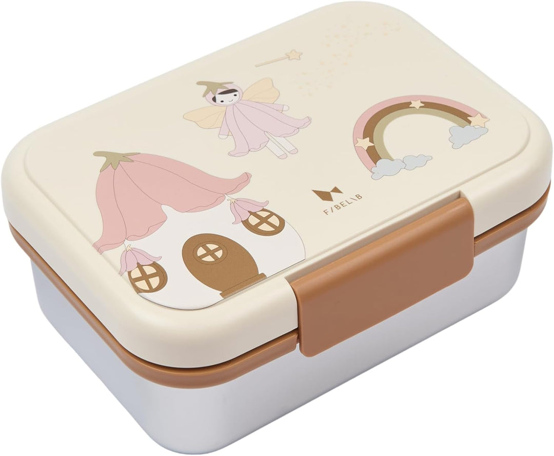 Fabelab Brotdose Kinder Mit Fächern Fairyland | Lunchbox Aus Edelstahl 1000 Ml Auslaufsicher | Brotd
