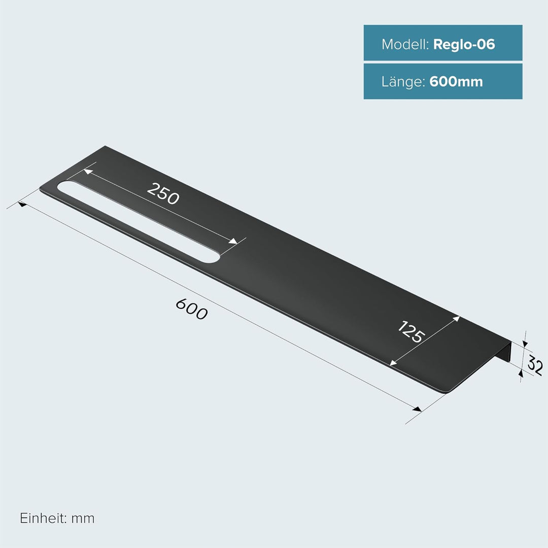 doporro Duschablage ohne Bohren aus Aluminium, Länge 60 cm, selbstklebendes Duschregal mit Handtuchh