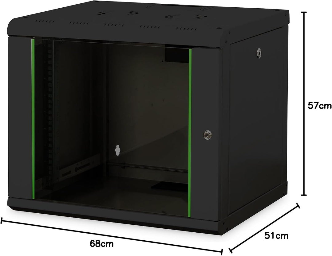 DIGITUS Netzwerk-Schrank 19 zoll 9 HE - Wandmontage - 450 mm Tiefe - Traglast 100 kg - Unique Serie