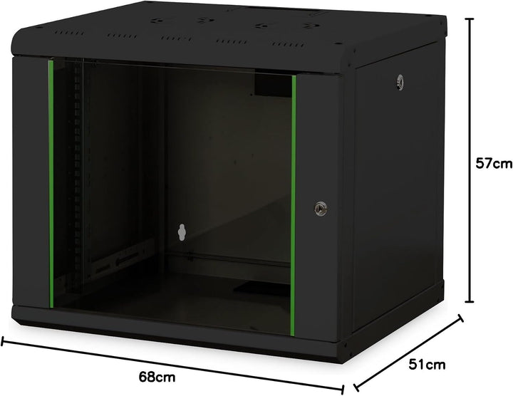 DIGITUS Netzwerk-Schrank 19 zoll 9 HE - Wandmontage - 450 mm Tiefe - Traglast 100 kg - Unique Serie
