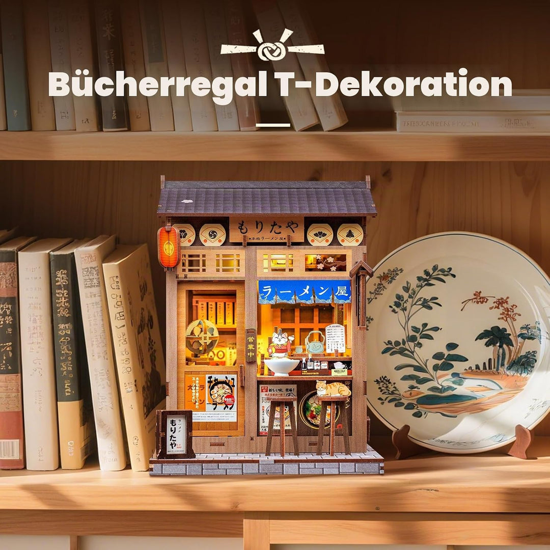 Fsolis Book Nook Japan, Booknook Puppenhaus Modell für Jugendliche ab 14 Jahren - Dekoratives Bücher
