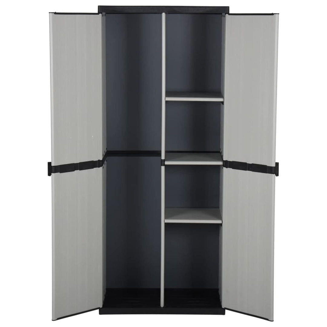Tidyard Kunststoffschrank Balkonschrank Gartenschrank Putzschrank Kellerschrank Lagerschrank mit 2 T