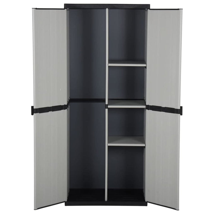 Tidyard Kunststoffschrank Balkonschrank Gartenschrank Putzschrank Kellerschrank Lagerschrank mit 2 T