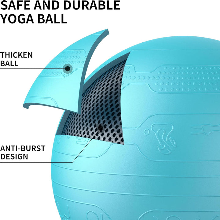 PROIRON Gymnastikball Pezziball Sitzball Trainingsball Fitnessball & Balance für Core-Training mit P