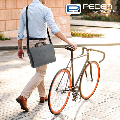 PEDEA Laptoptasche Lifestyle Grau 15,6 Zoll mit Maus, Grau 15,6 Zoll mit Maus