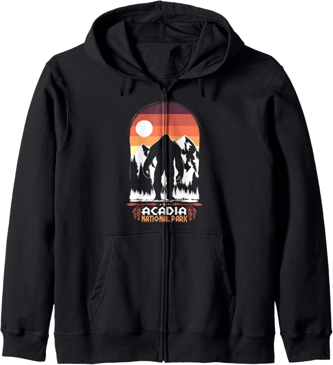 Acadia-Nationalpark Maine Souvenir-Geschenk Yeti Bigfoot-Des Kapuzenjacke