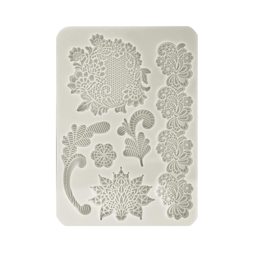 Stamperia - Silicon Mould A5 for Scrapbooking, Bullet Journals and More, Laces, Non-Stick Surface, S