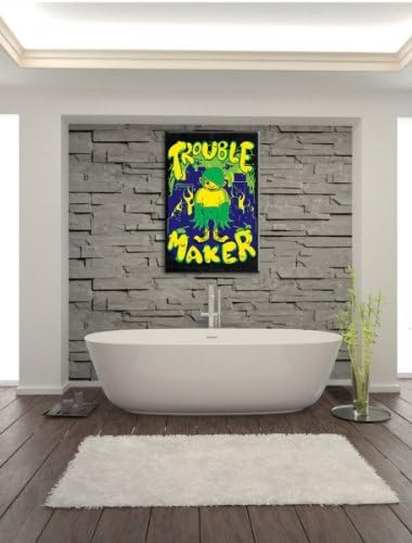 Dark Trouble-Maker black Leinwandbild Bild auf Leinwand, XXL riesige Bilder fertig gerahmt mit Keilr