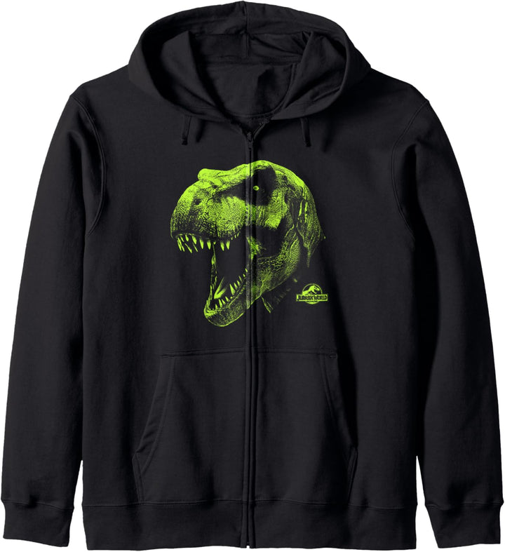 Jurassic World T-Rex-Porträt mit grossem Gesicht Kapuzenjacke