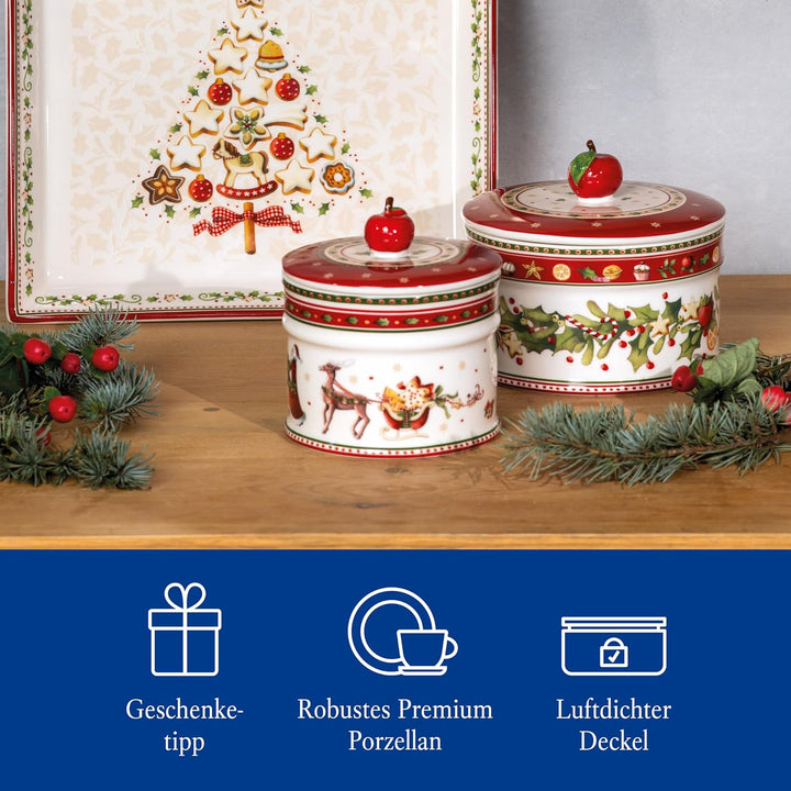 Villeroy & Boch – Winter Bakery Delight Kleine Vorratsdose, Keramik Keksdose Weihnachten, Weihnachts