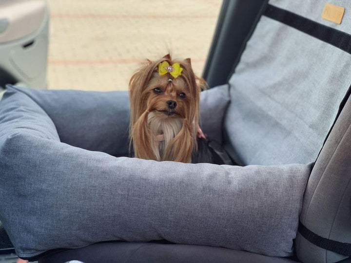 Petsen Personalisierte Hunde Autositz | Hundesitz Auto Rückbank mit Leine| Hundeautositz mit Hundena