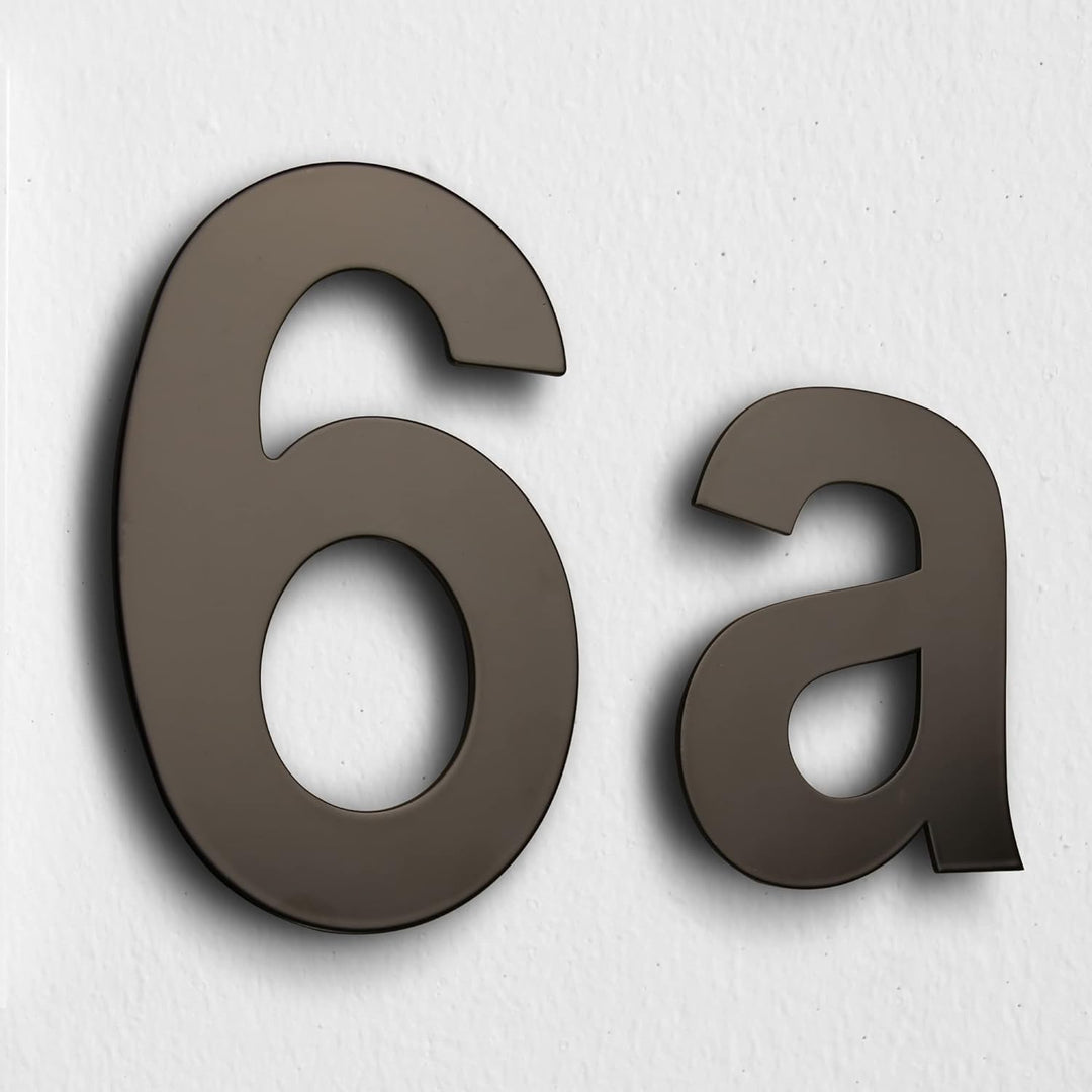 HASWARE Moderne Hausnummer Gebürsteter Edelstahl Stilvolle Tür Alphabet Plakette Strasse Wohnkultur(