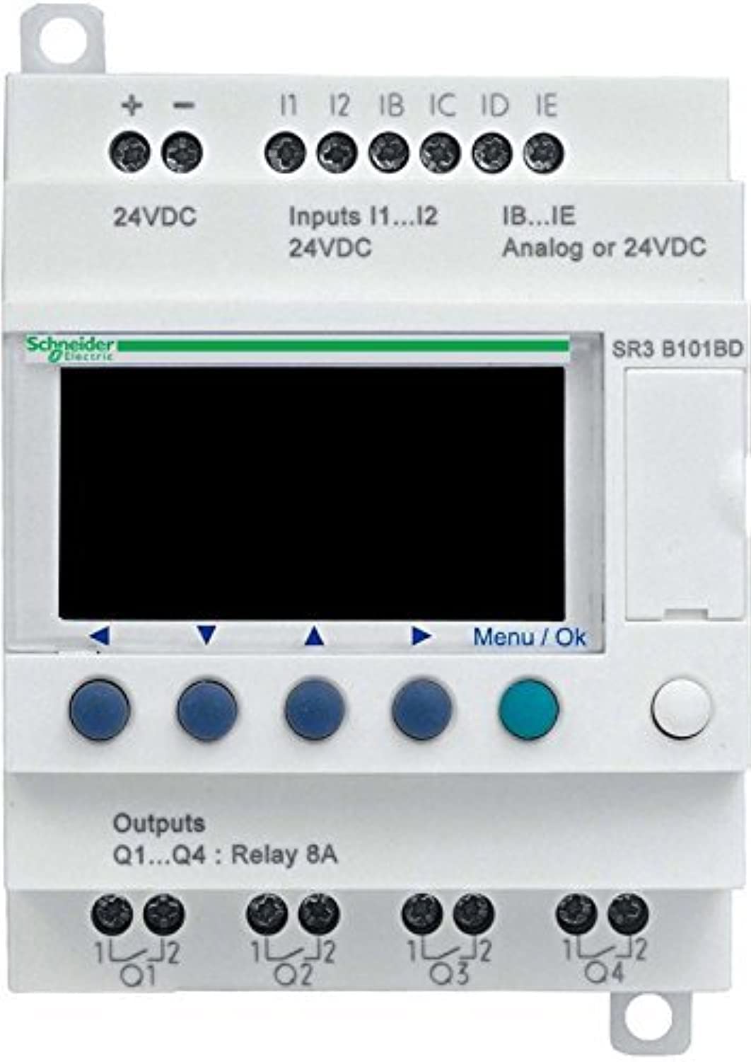 Schneider SR3B101FU Log. Modul Modular Zelio logic, 10 E/A, 100.240 V AC, Uhr, Display