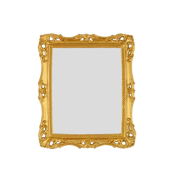OIGUMR Wandspiegel, quadratisch, Vintage-Spiegel, goldfarben, 28,2 x 23,9 cm Medium Gold, 27.9L x 23