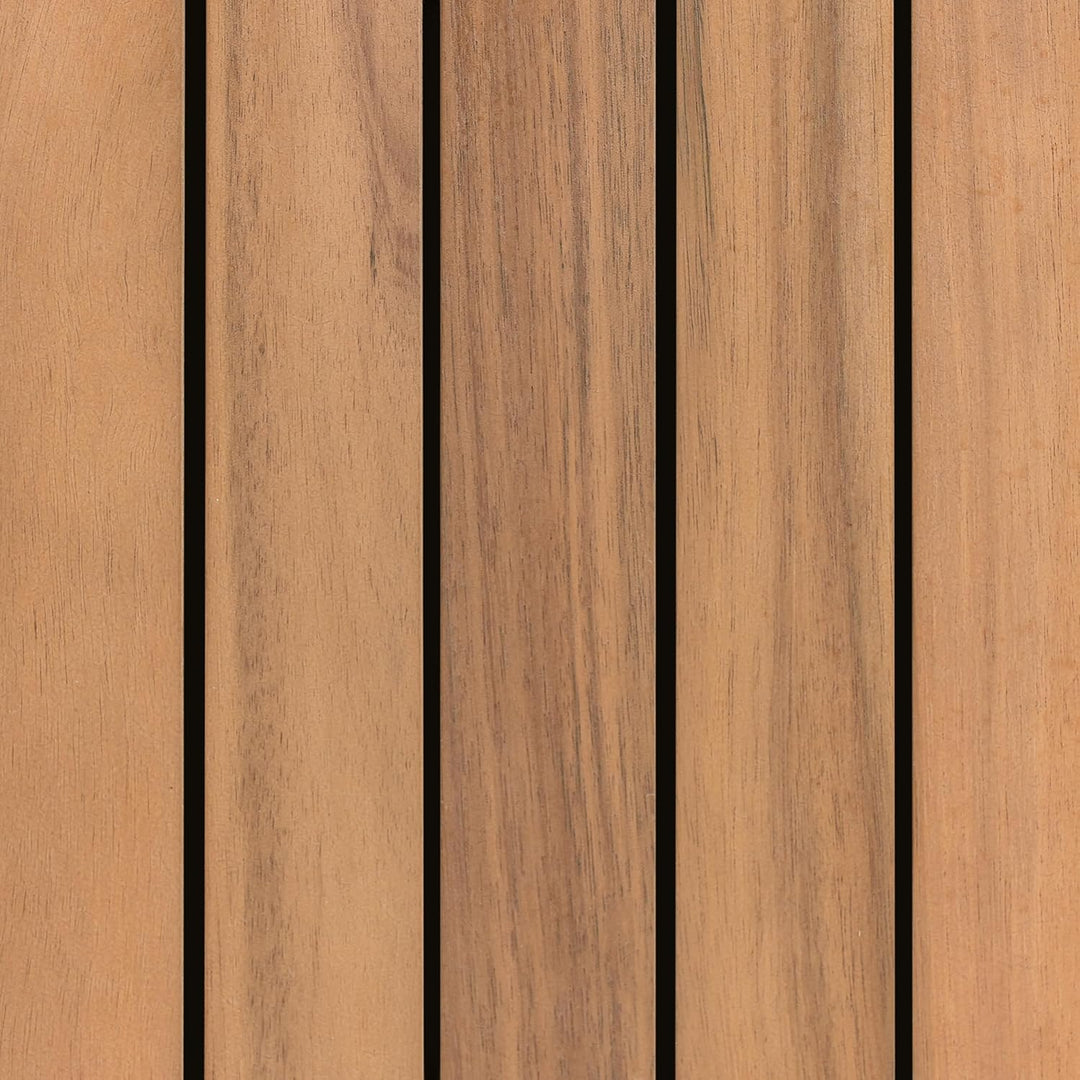Beliani Outdoor-Kücheninsel zertifiziertes Holz braun breit 50x80 cm mit Regalen Ivrea