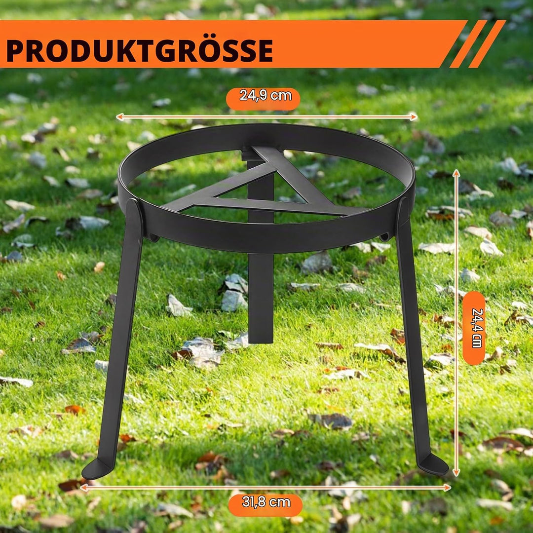 Zenselect Pfannenknecht für Lagerfeuer, Grillrost für Feuerschale, Klappbar Camping grill, Hochtempe