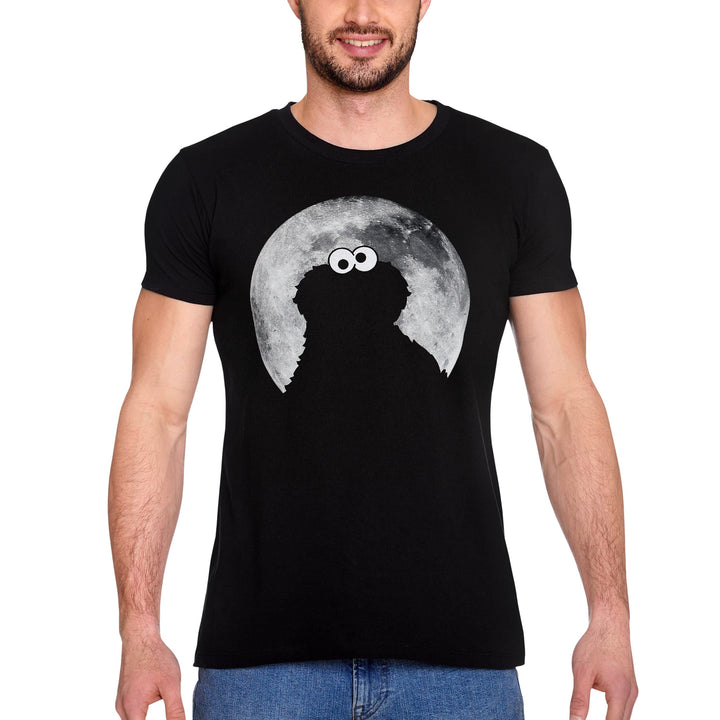 Elbenwald Sesamstrasse T-Shirt mit verschiedenen Motiven für Herren Damen Unisex Baumwolle schwarz S